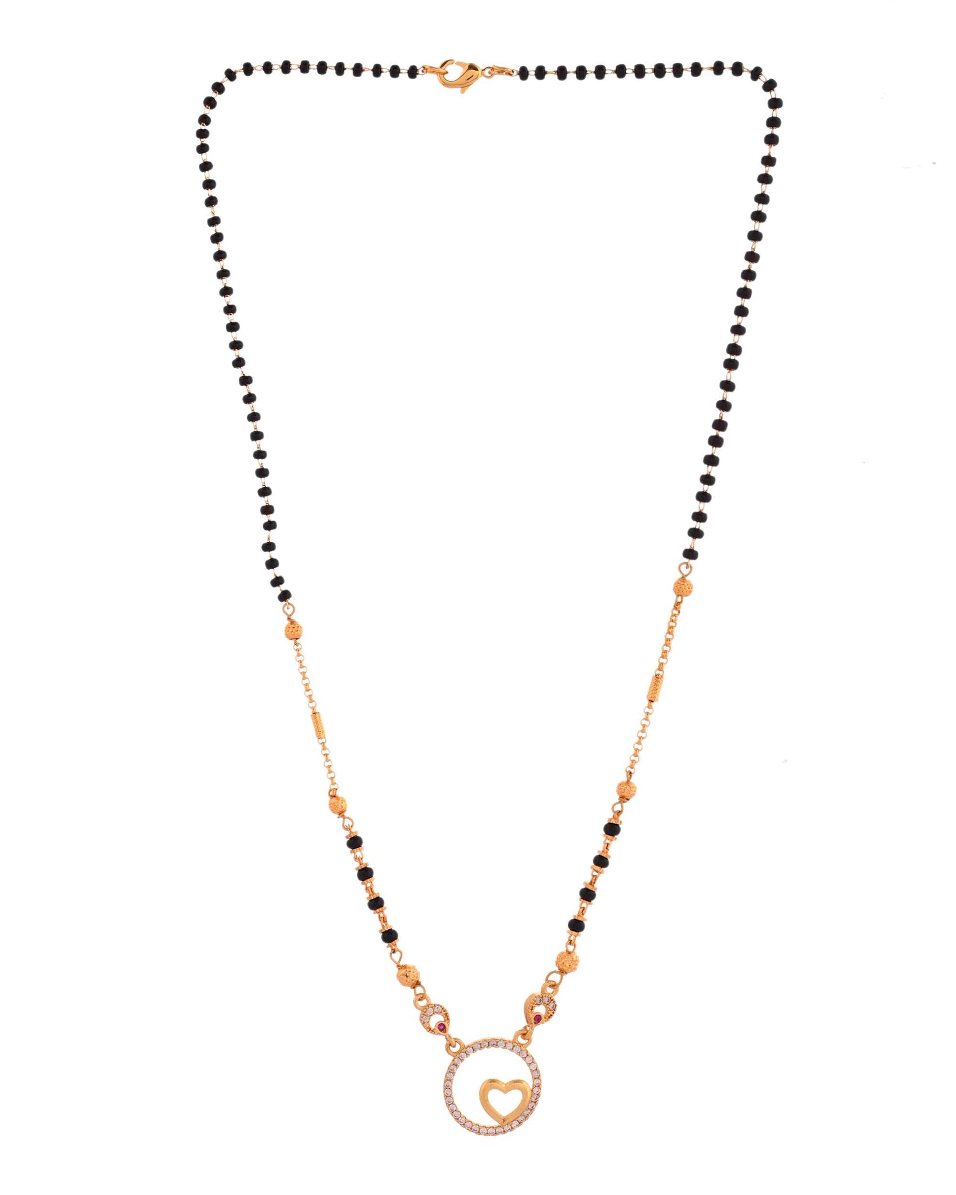 Jewels Nest Everyday Wear Mangalsutra with Love Symbol Pendant 