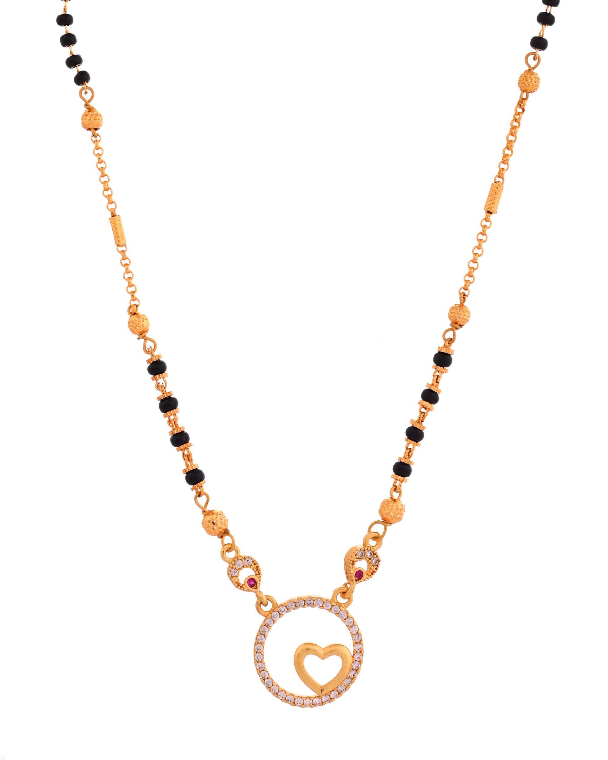 Jewels Nest Everyday Wear Mangalsutra with Love Symbol Pendant 