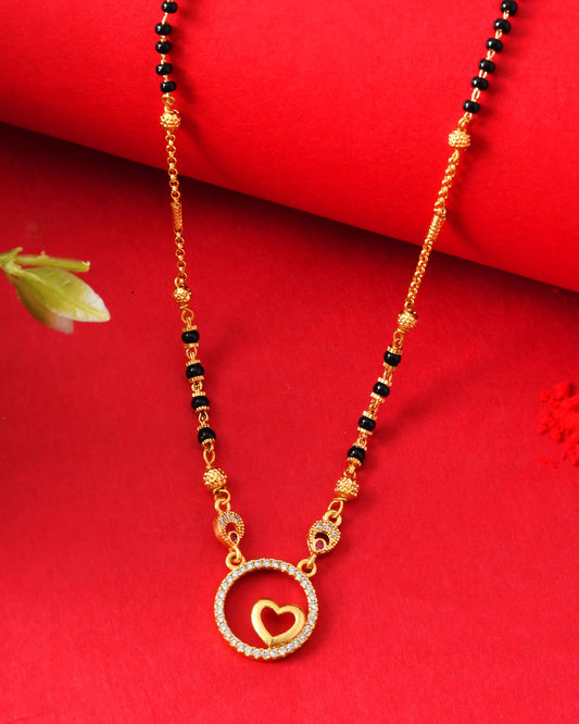 Jewels Nest Everyday Wear Mangalsutra with Love Symbol Pendant 