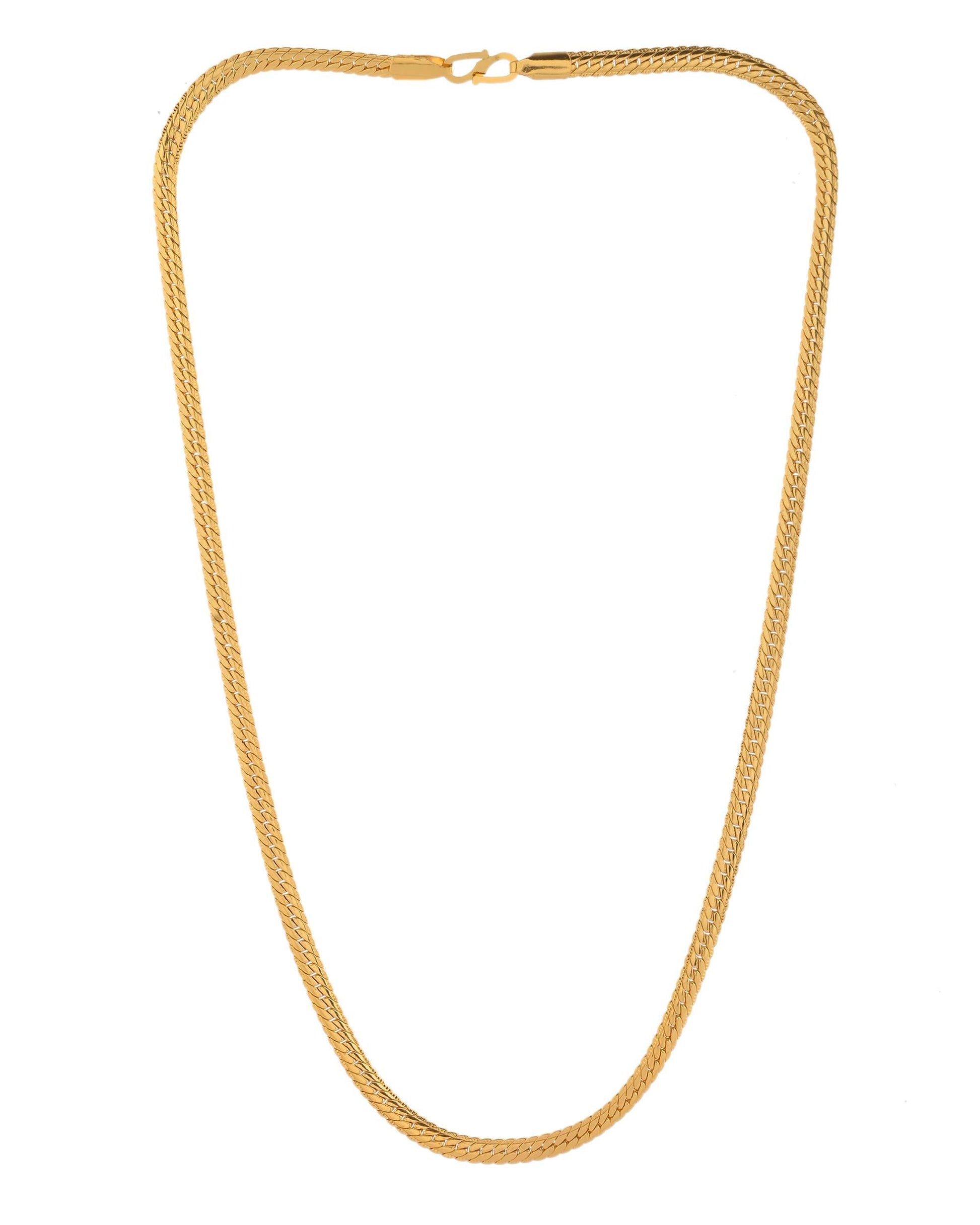 Jewels Nest Gold-Plated Stainless Steel Sleek Chain for Women 