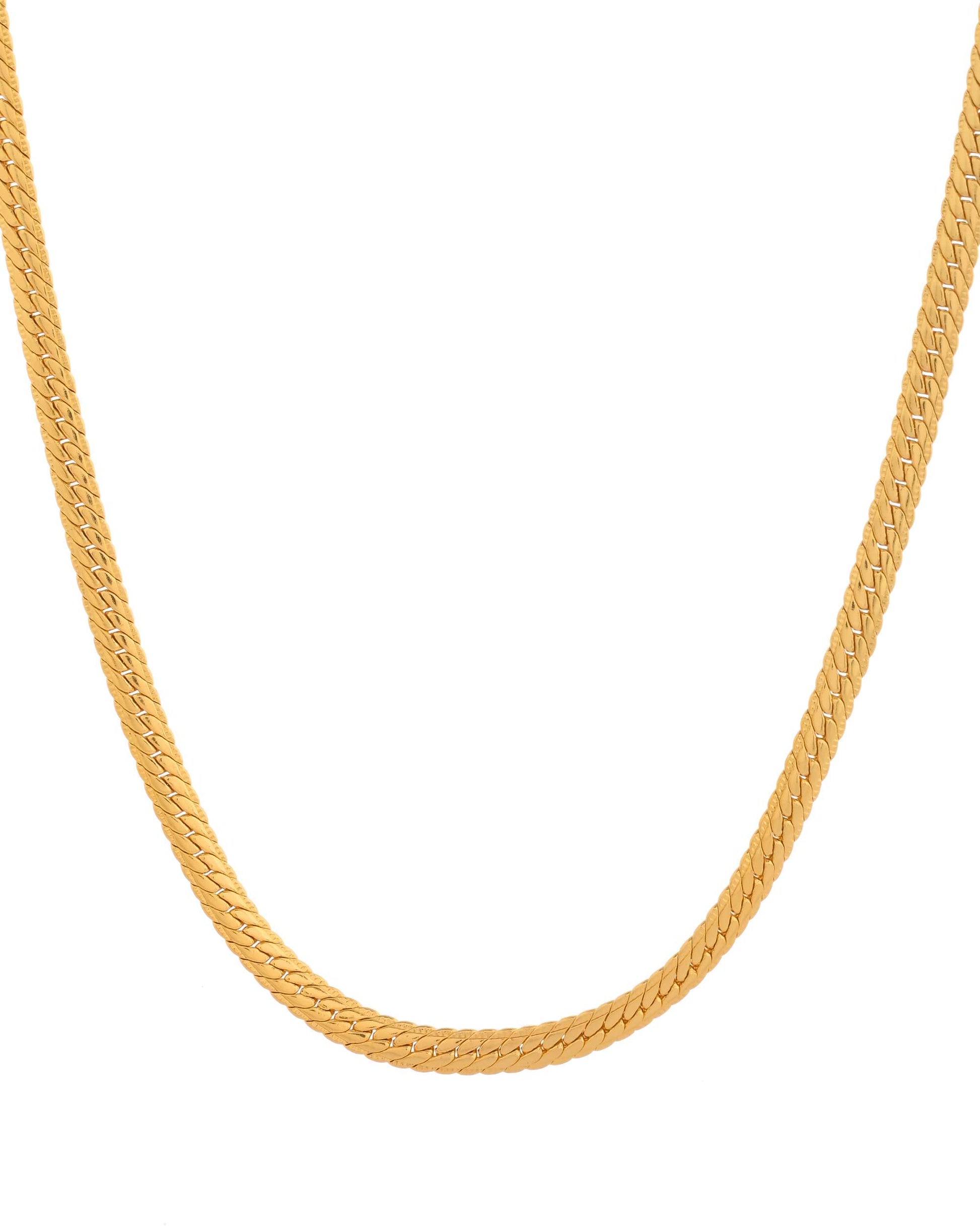 Jewels Nest Gold-Plated Stainless Steel Sleek Chain for Women 