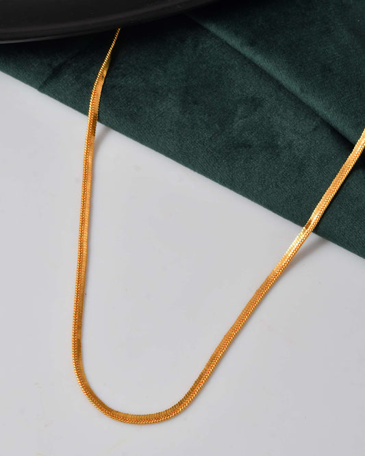 Jewels Nest Gold-Plated Stainless Steel Sleek Chain for Women 