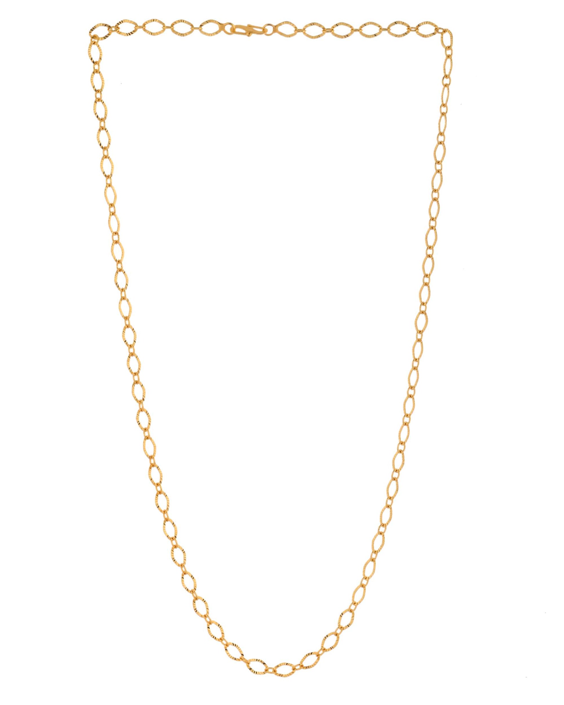 Jewels Nest Chunky Twisted Oval-Link Gold Chain 