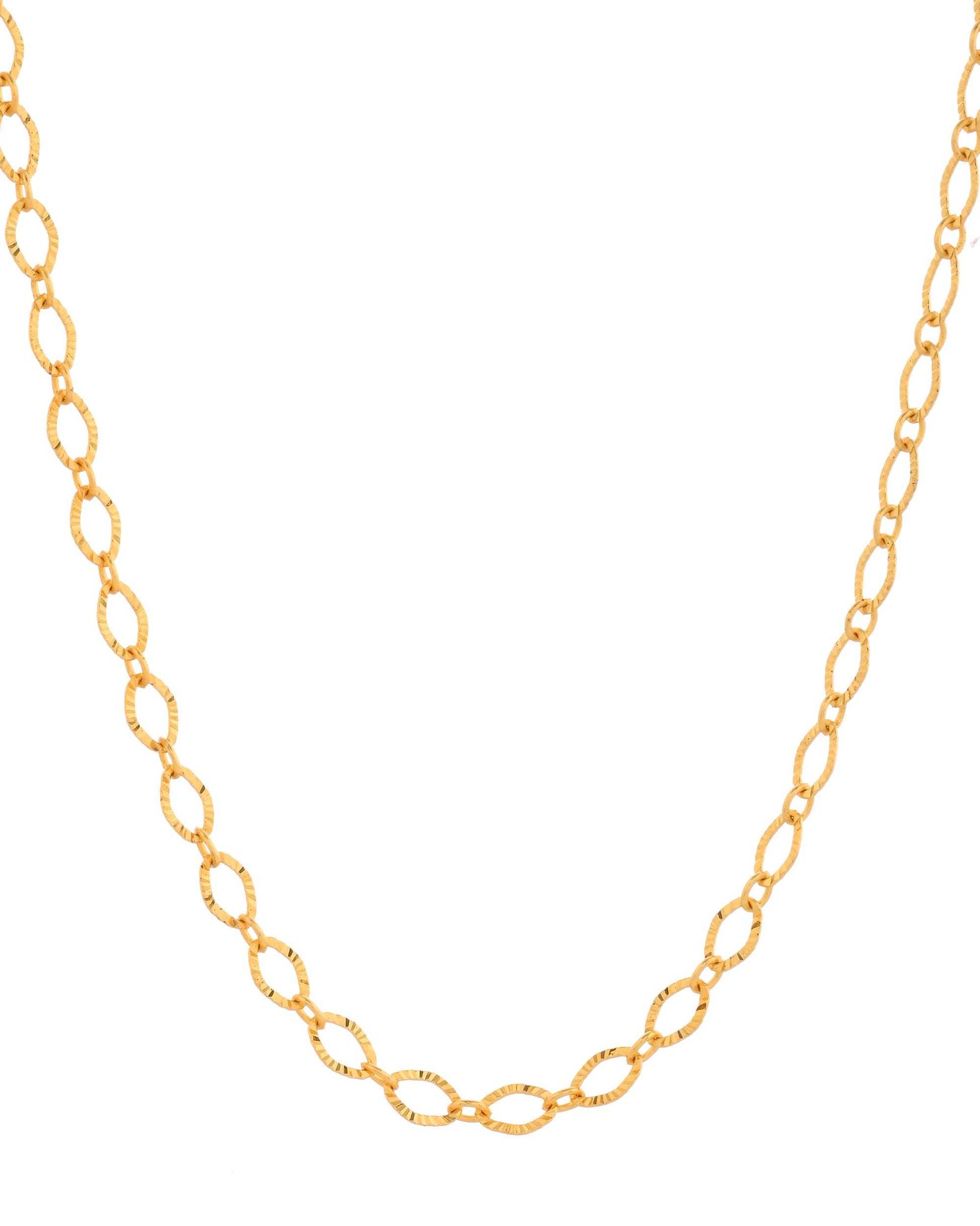 Jewels Nest Chunky Twisted Oval-Link Gold Chain 