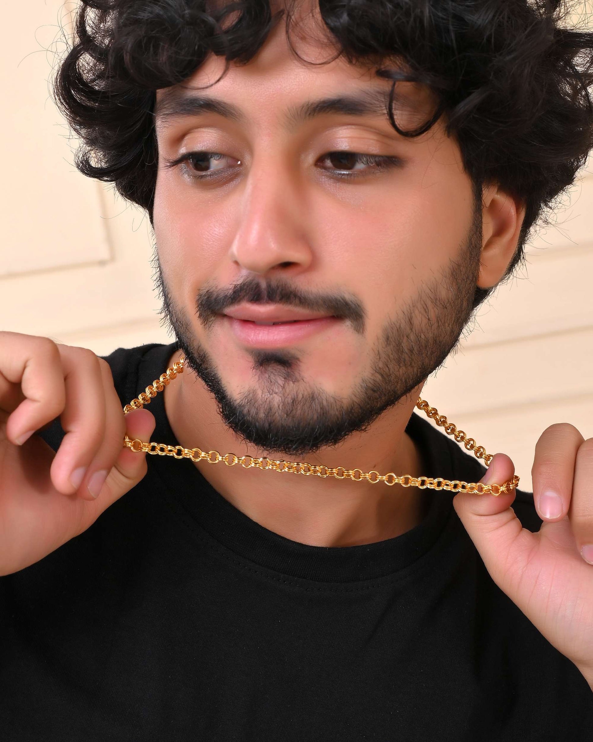 Jewels Nest Golden Rope-Link Chain for Men & Women – Trendy & Timeless 