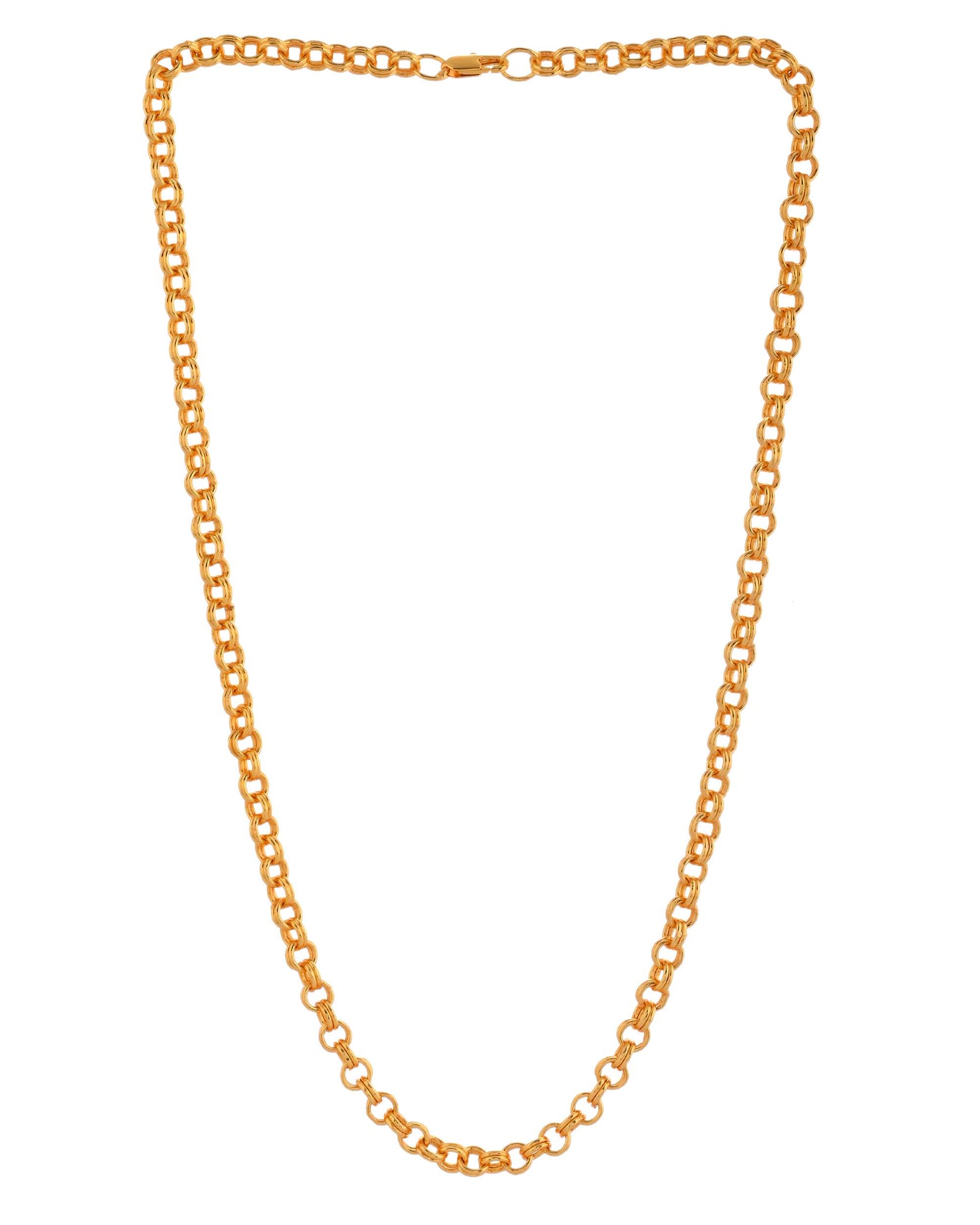 Jewels Nest Golden Rope-Link Chain for Men & Women – Trendy & Timeless 