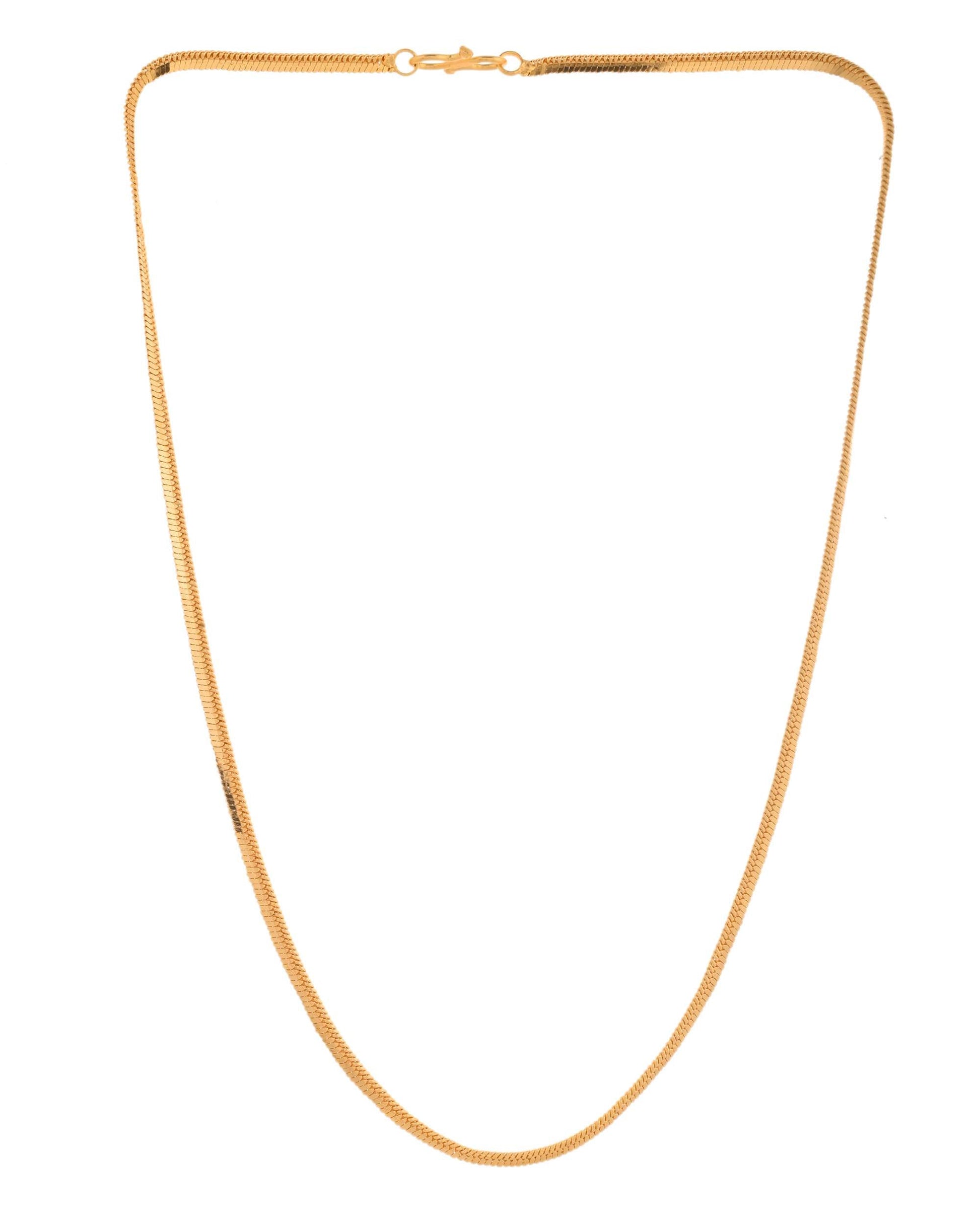 Jewels Nest Gold - Plated Flat Snake Chain 