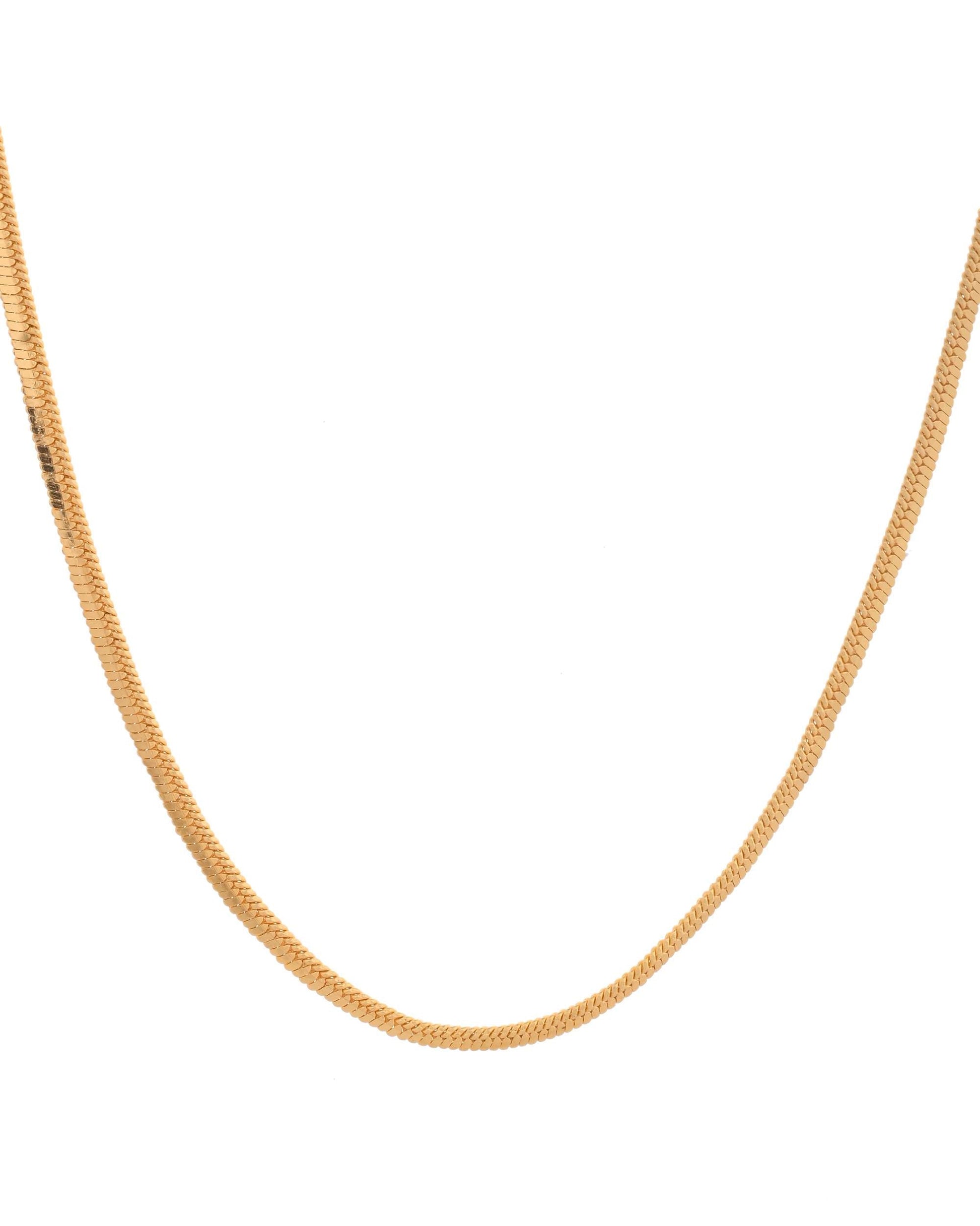 Jewels Nest Gold - Plated Flat Snake Chain 