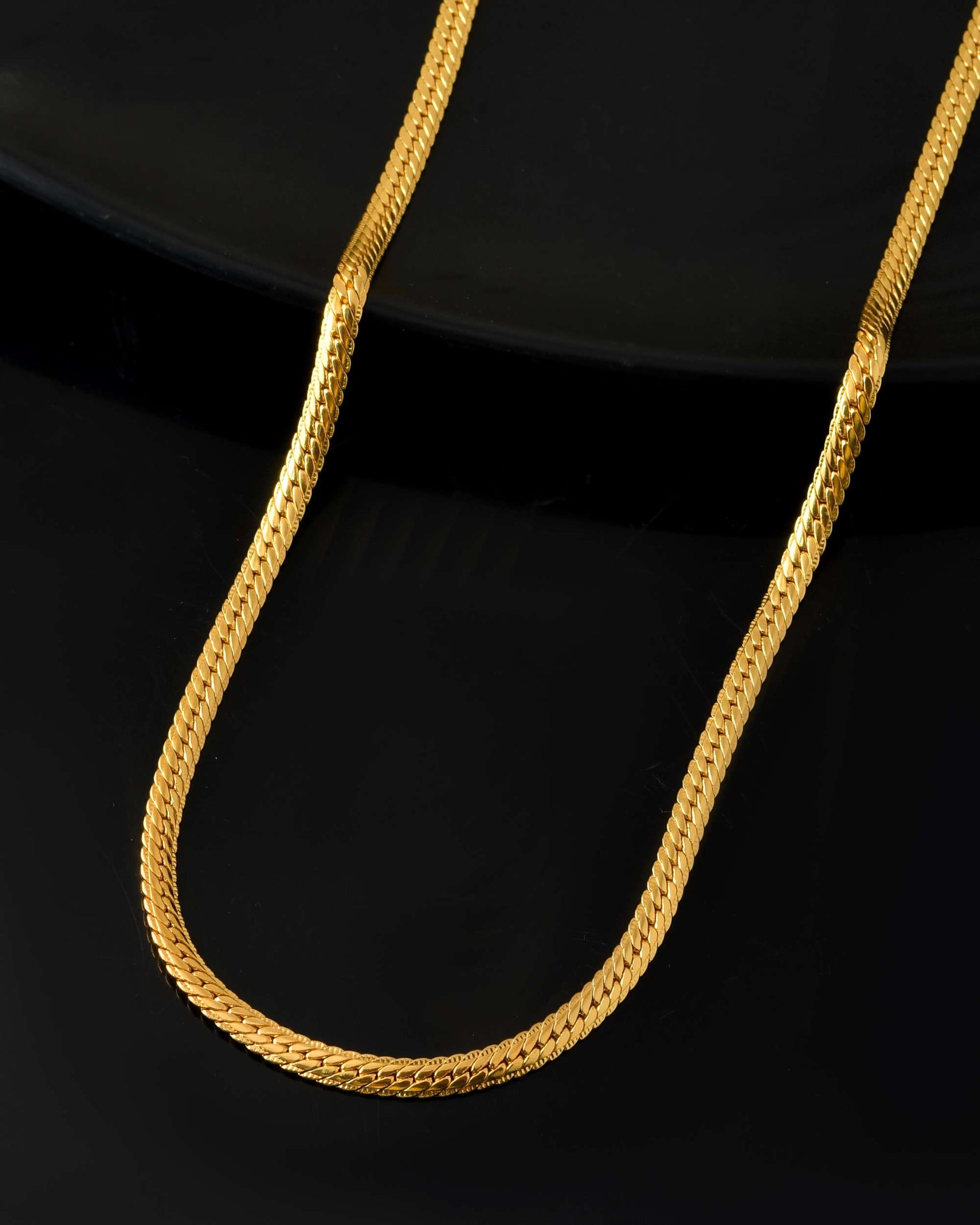 Jewels Nest Gold - Plated Flat Snake Chain 