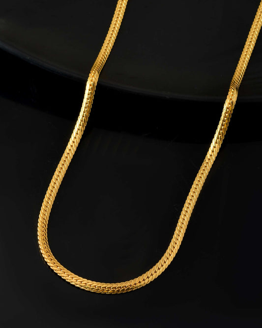 Jewels Nest Gold - Plated Flat Snake Chain 