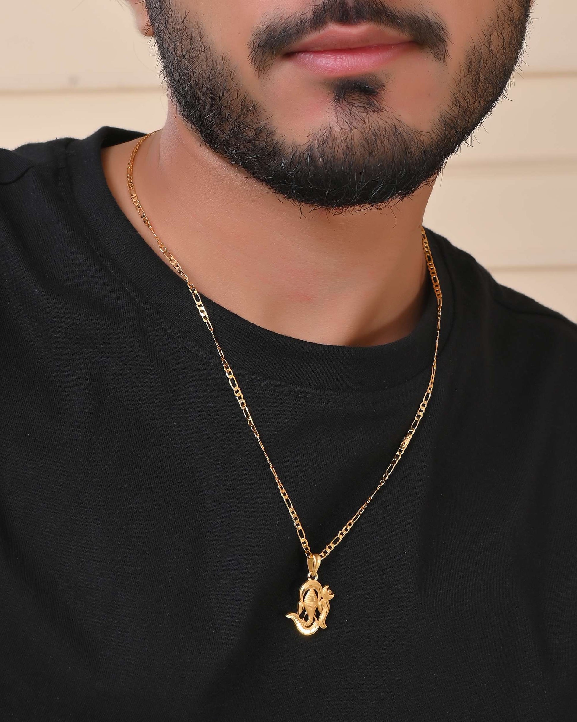 Jewels Nest Trendy Shiva Om Chain Necklace – Unisex Jewelry 
