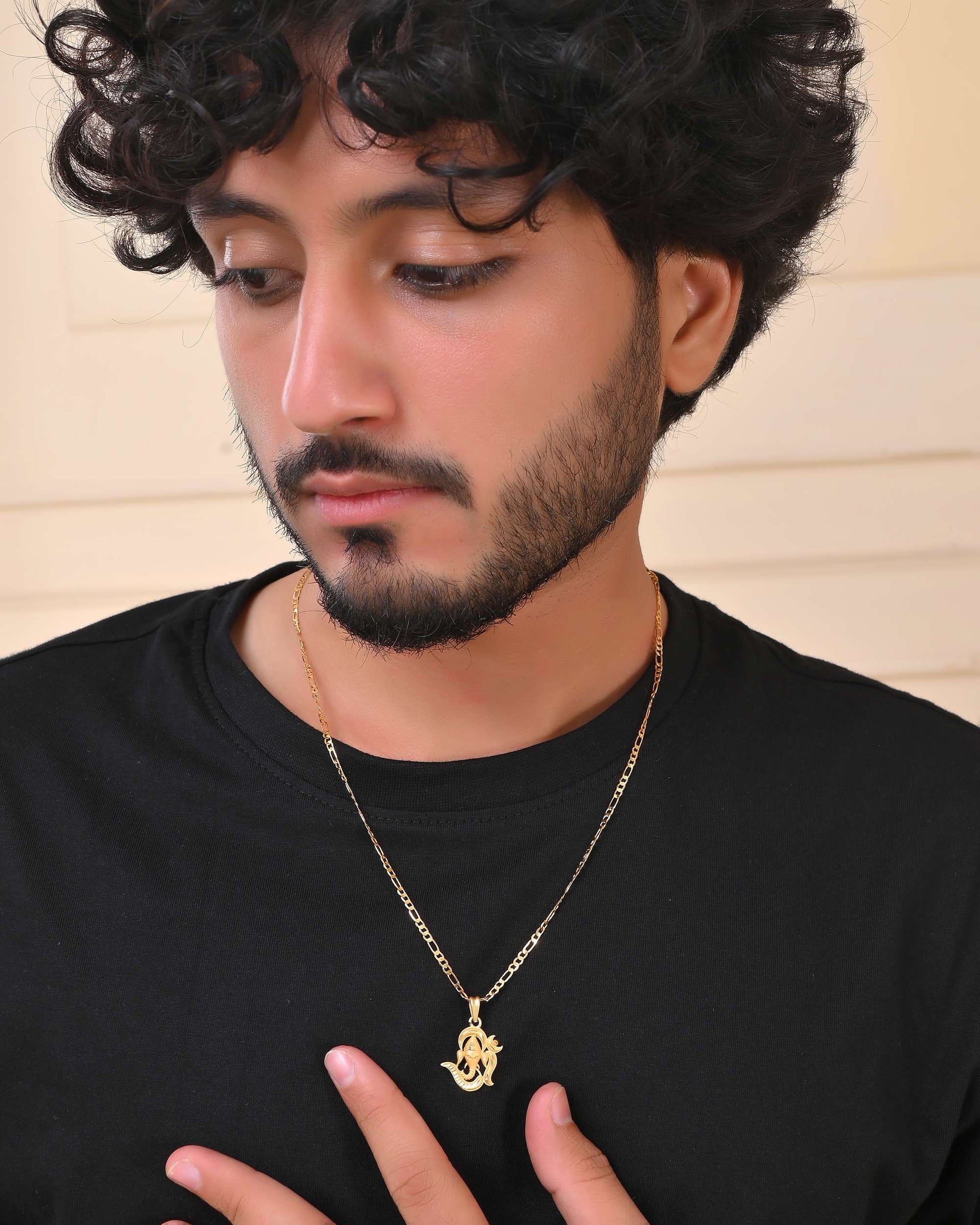 Jewels Nest Trendy Shiva Om Chain Necklace – Unisex Jewelry 