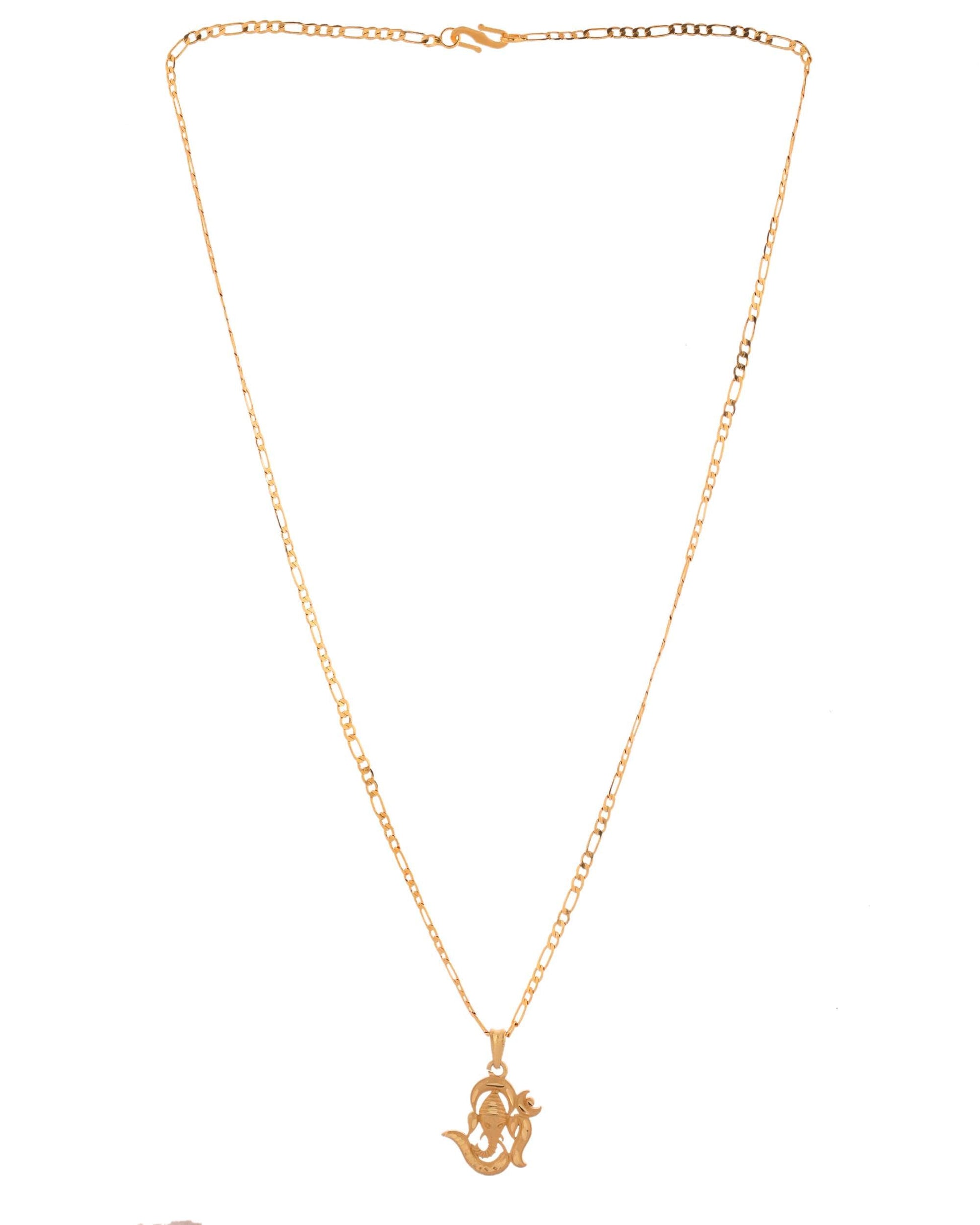 Jewels Nest Trendy Shiva Om Chain Necklace – Unisex Jewelry 