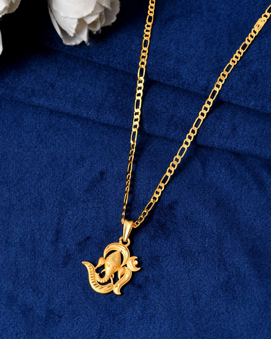 Jewels Nest Trendy Shiva Om Chain Necklace – Unisex Jewelry 