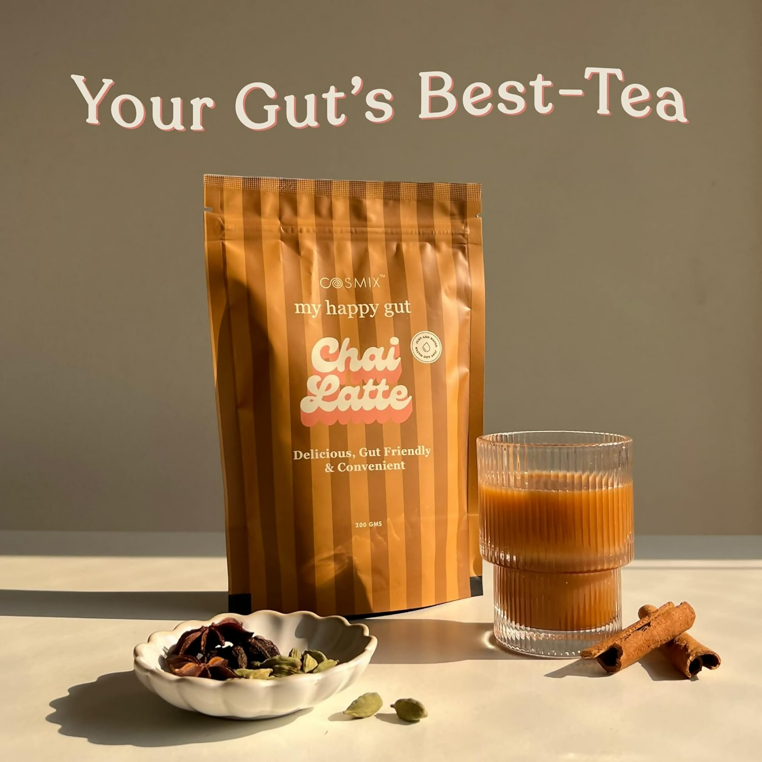 Cosmix My Happy Gut Chai Latte  Grab2Buy Cosmix Grab2Buy