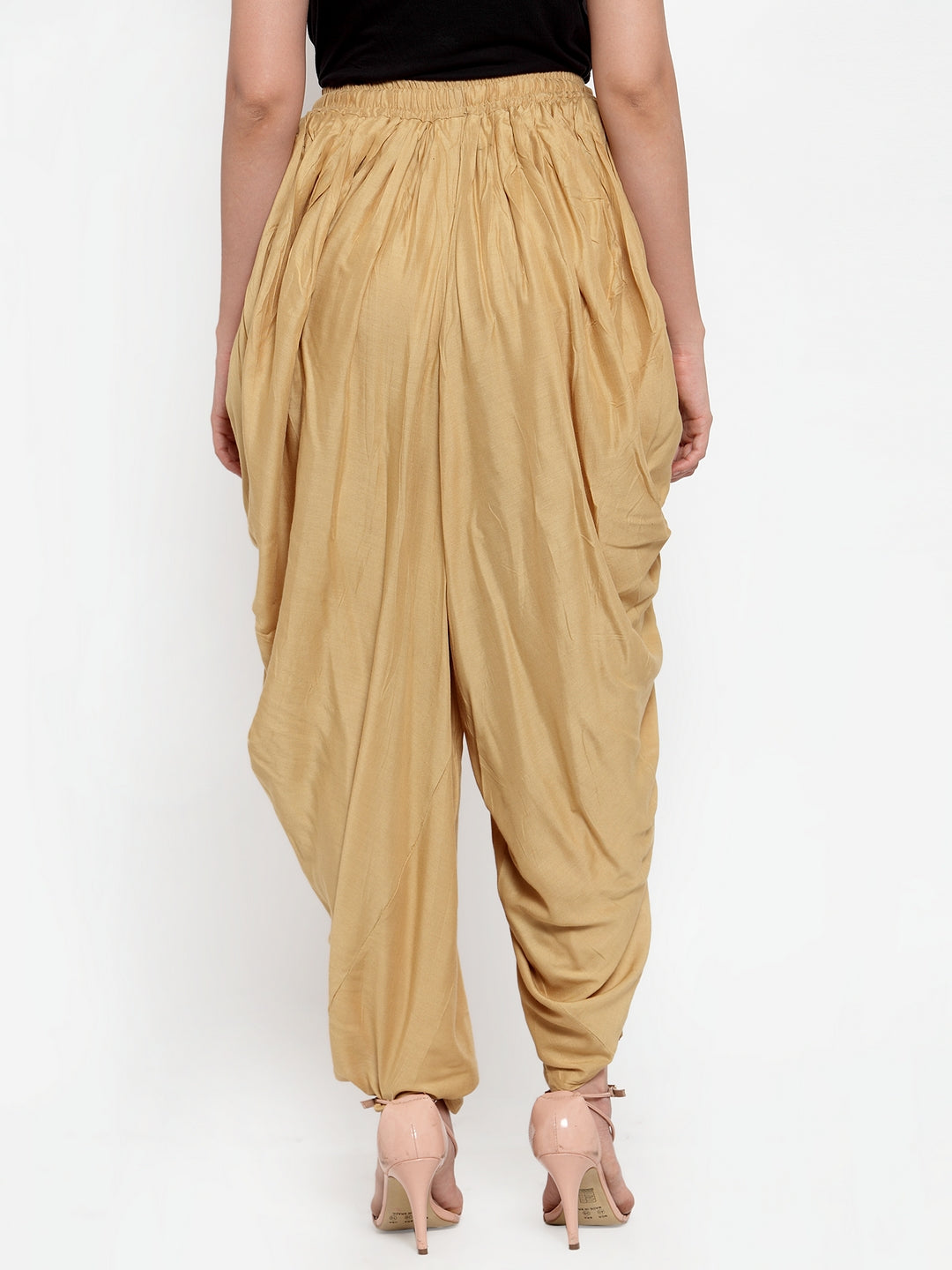 Jompers Women Beige Solid Dhoti