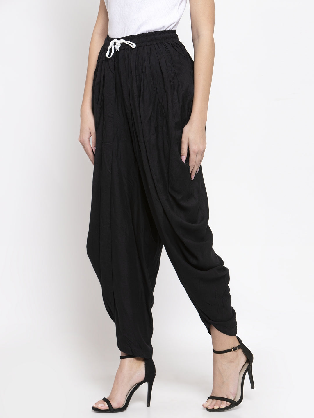 Jompers Women Black Solid Dhoti