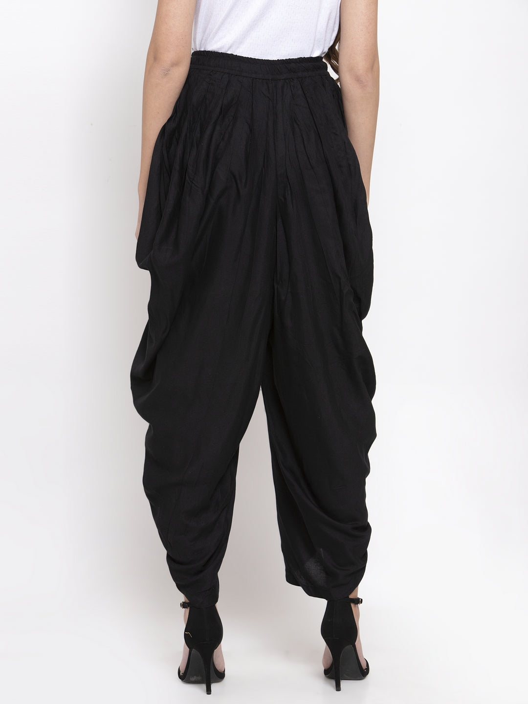 Jompers Women Black Solid Dhoti