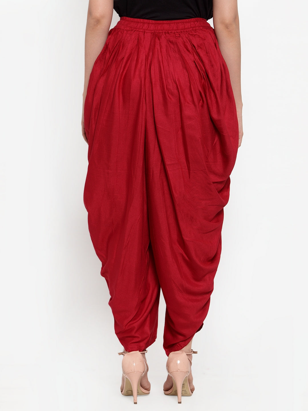 Jompers Women Maroon Solid Dhoti