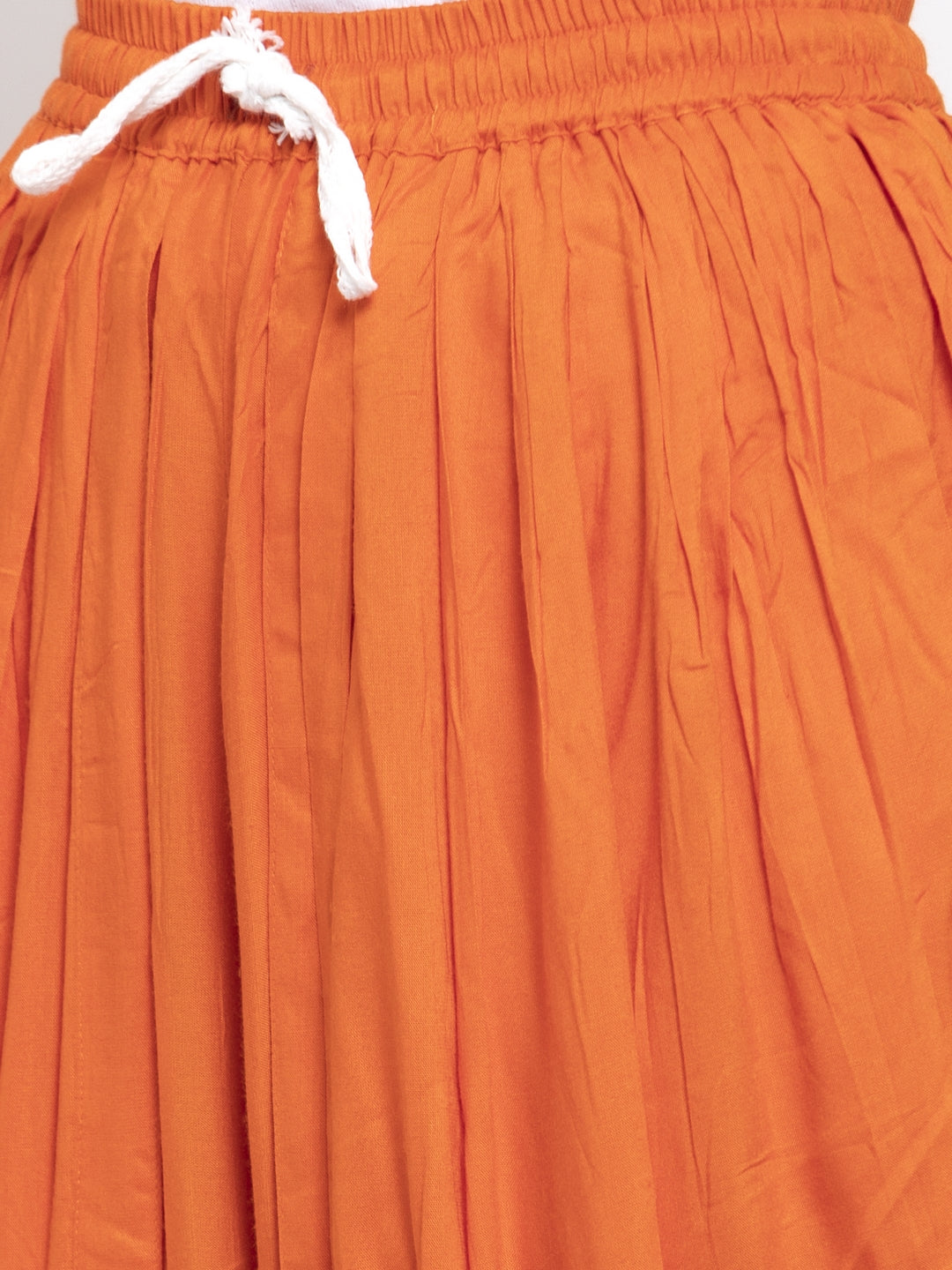 Jompers Women Orange Solid Dhoti