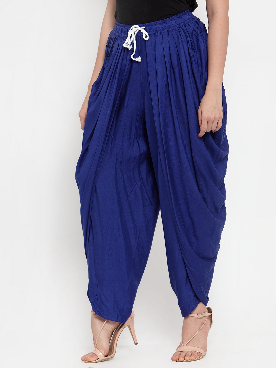Jompers Women Royal-Blue Solid Dhoti
