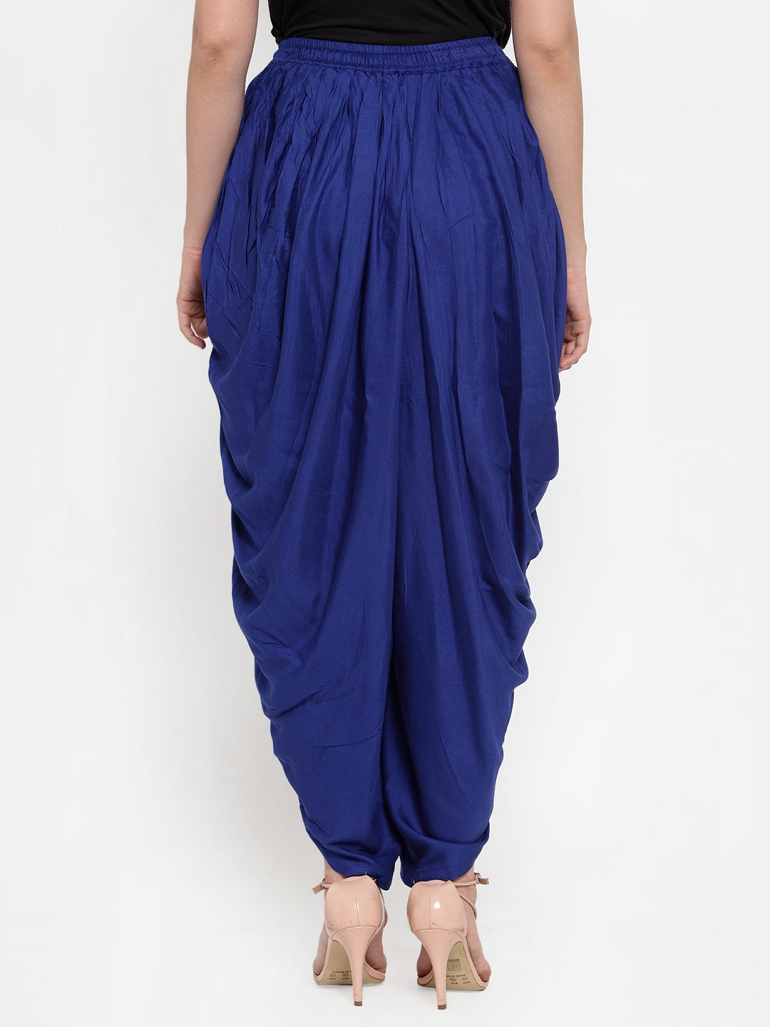 Jompers Women Royal-Blue Solid Dhoti