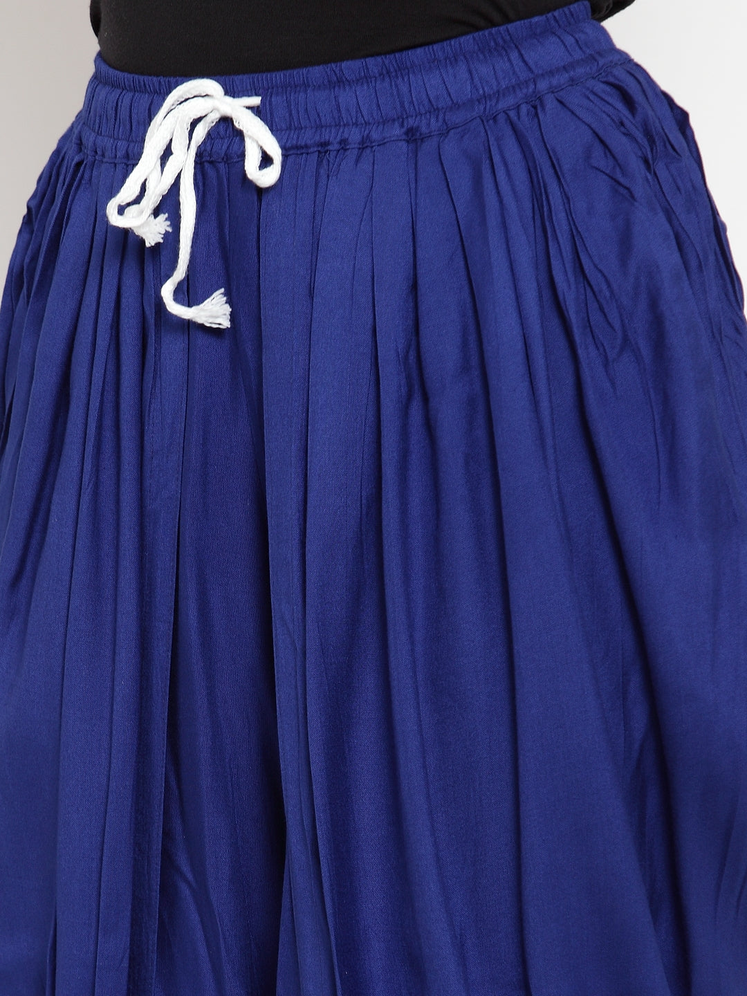 Jompers Women Royal-Blue Solid Dhoti