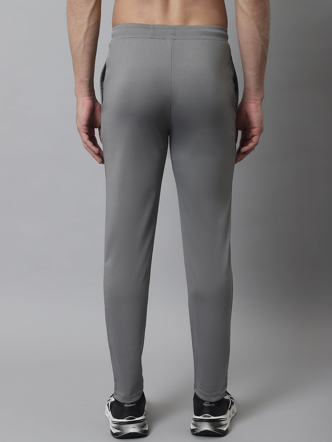 Jainish Men's Grey Solid Streachable Lycra Trackpants 