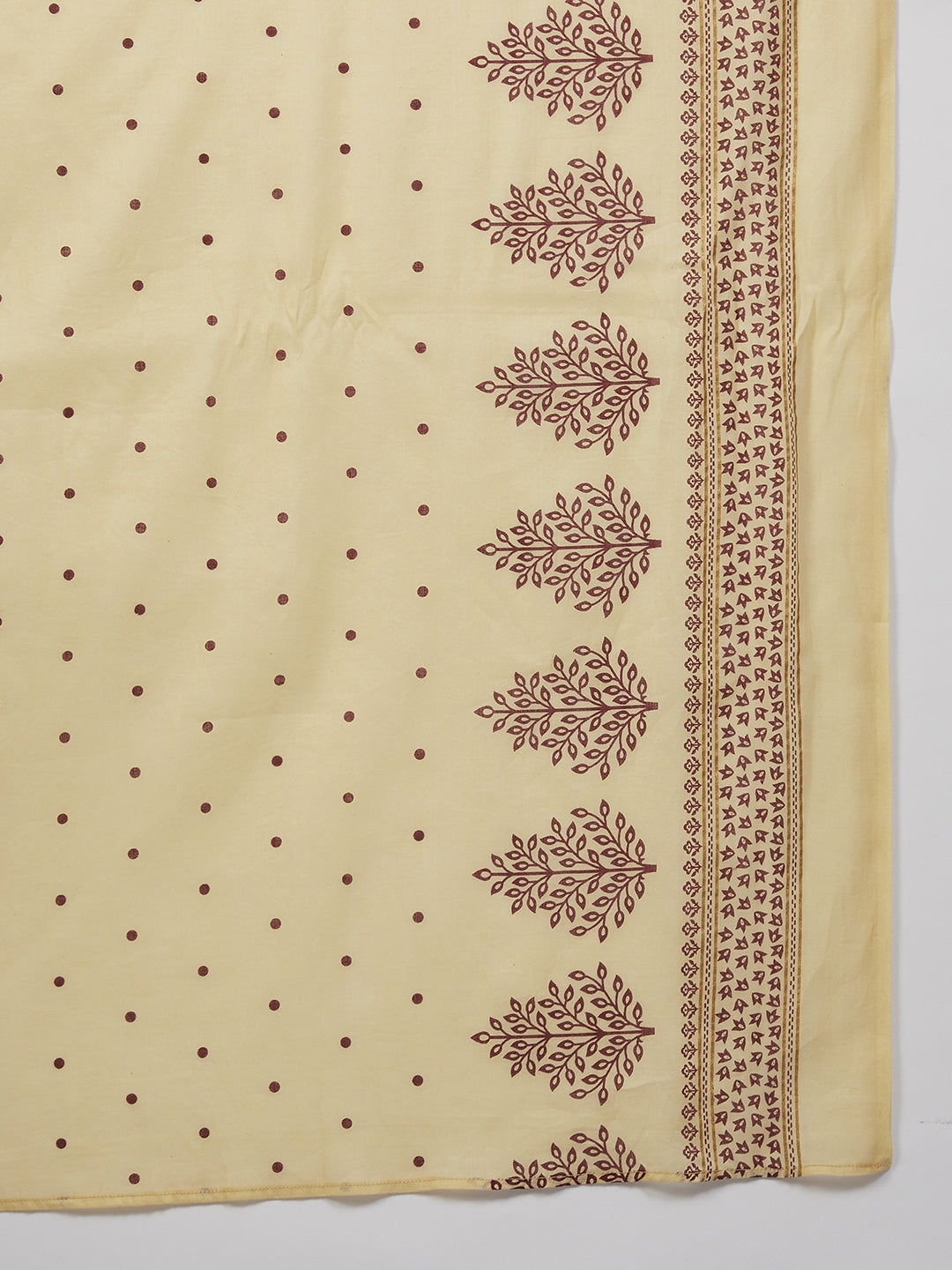 Jompers Women Maroon & Golden Printed Kurta with Palazzos & Dupatta