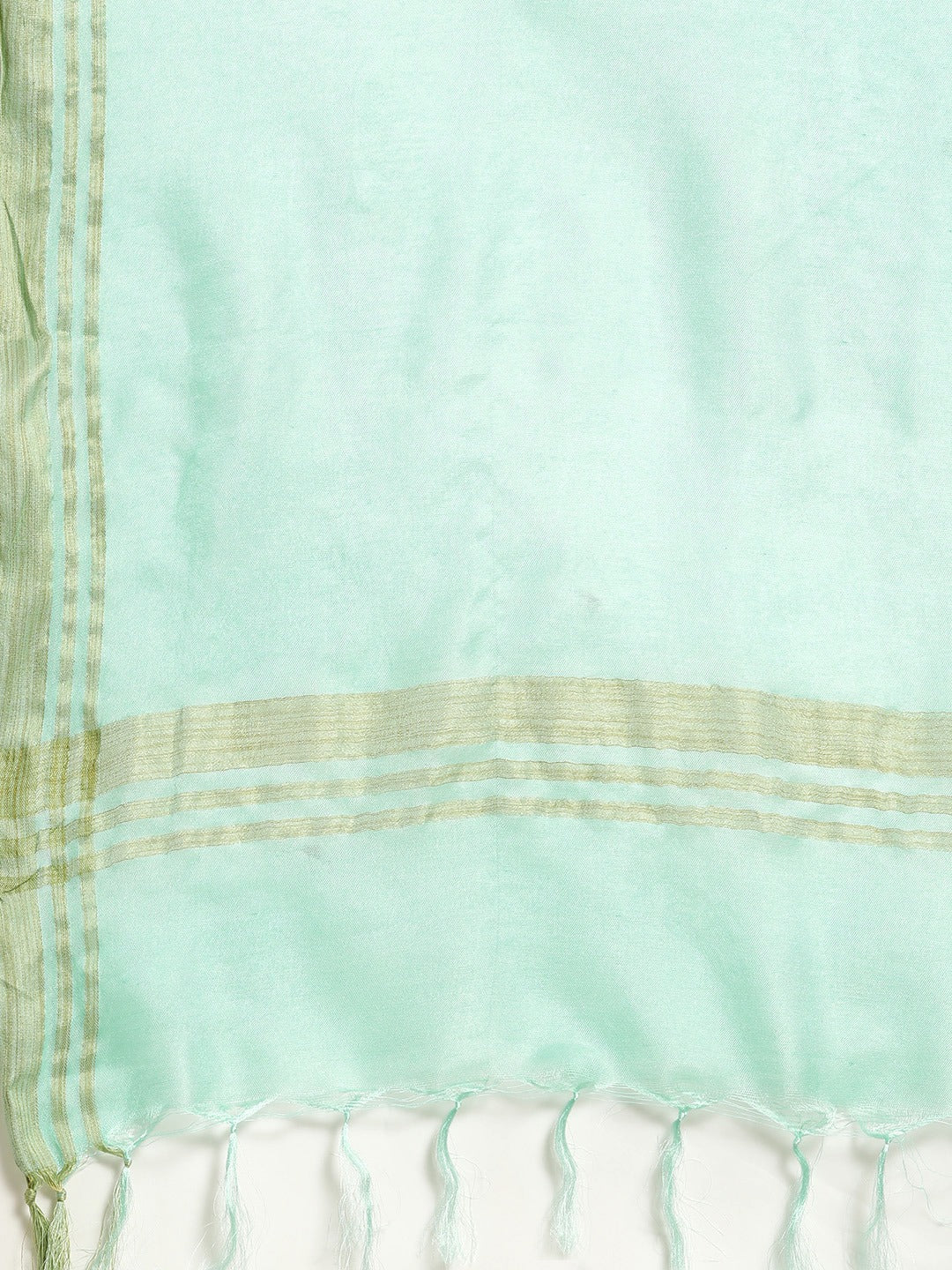 Jompers Women's Turquoise Blue Woven Design Gotta Patti Kurta with Sharara & Dupatta