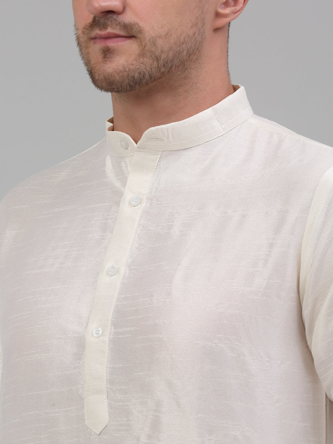 Jompers Men's Embroidered Nehru Jacket With Solid Kurta Pyjama Set - Purple
