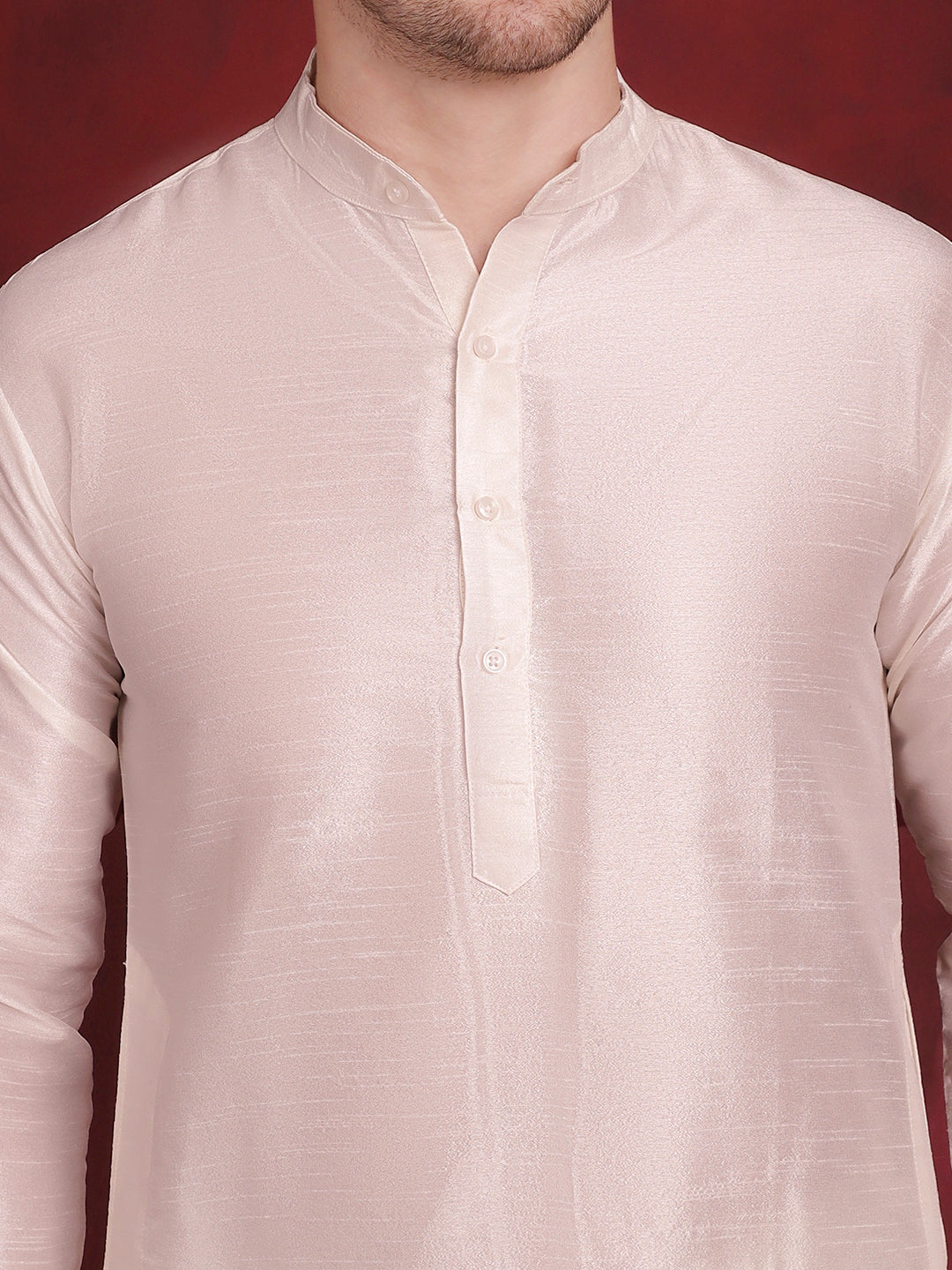 Jompers Men's Green Woven Design Nehru Jacket With Kurta Pyjama Set