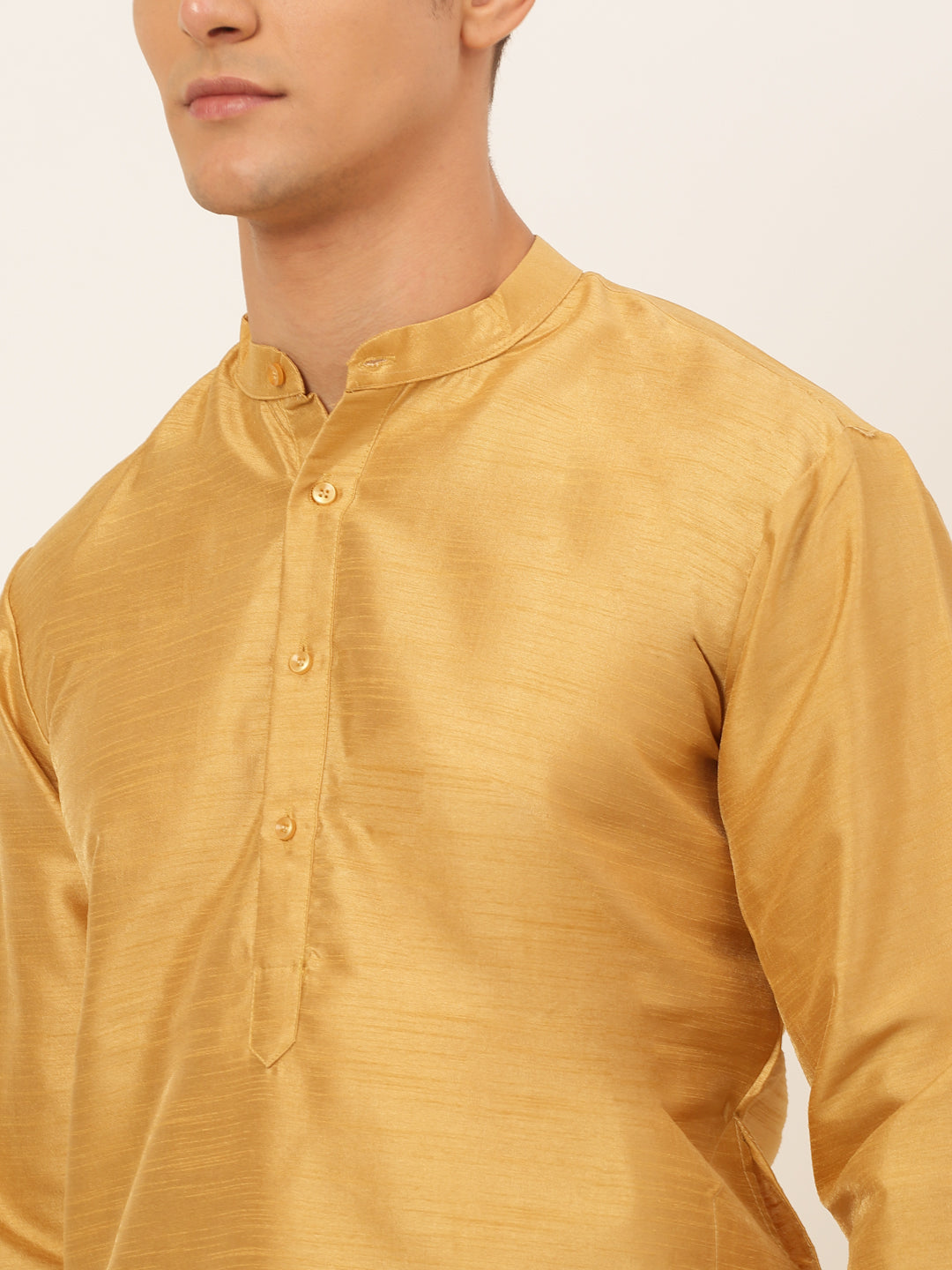 Jompers Men's Solid Kurta Pyjama With Nehru Jacket - DOlive