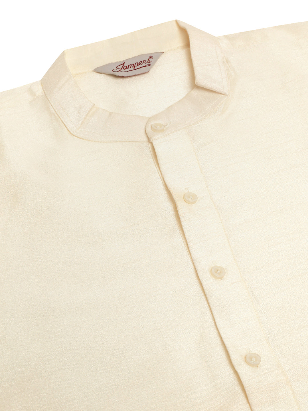 Jompers Men's Solid Kurta Pyjama With Nehru Jacket - Brown