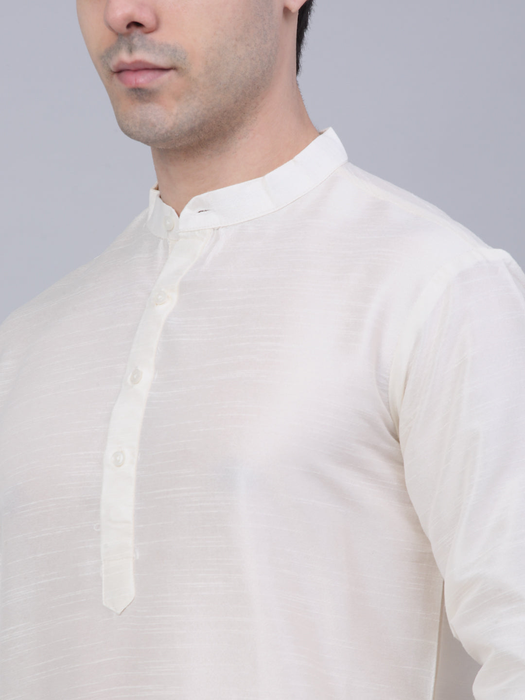 Jompers Men's Solid Kurta Pyjama With Woven Design Nehru Jacket - Yellow