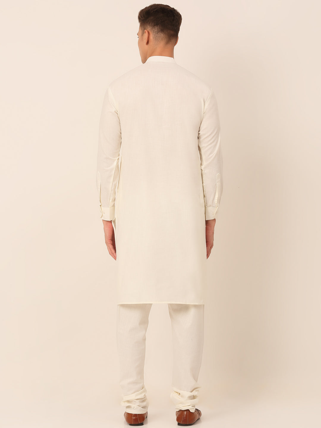Jompers Men's Solid Kurta Pyjama With Nehru Jacket - Charcoal