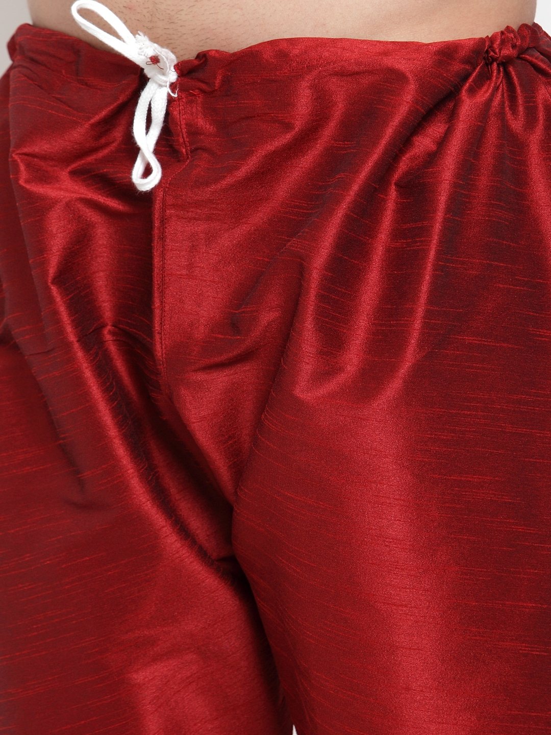 Jompers Men Maroon Solid Kurta with Churidar