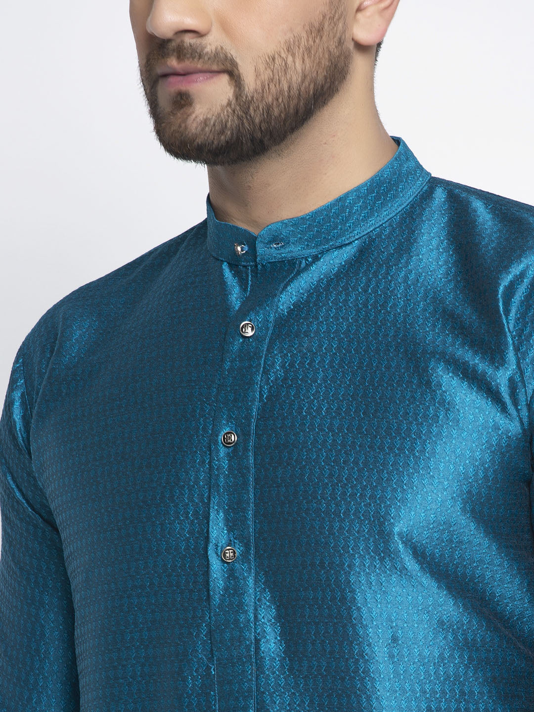 Jompers Men's Peacock Woven Kurta Only