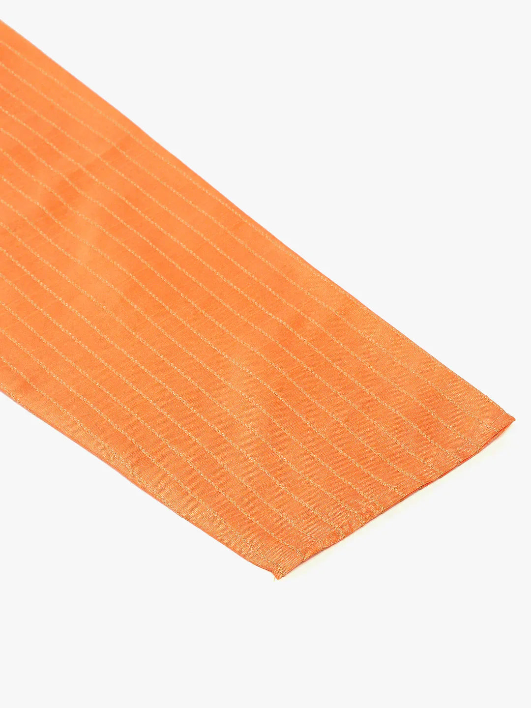 Jompers Men's Peach Striped Pleated Chikankari Kurta pyjama Set