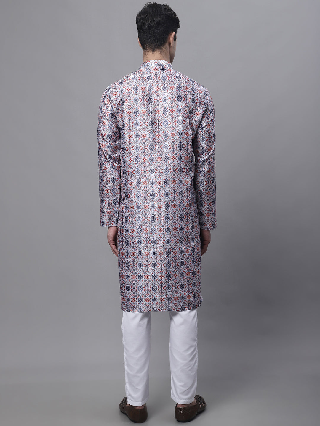 Jompers Men's Blue Digital Printed Kurta Pyjama Set