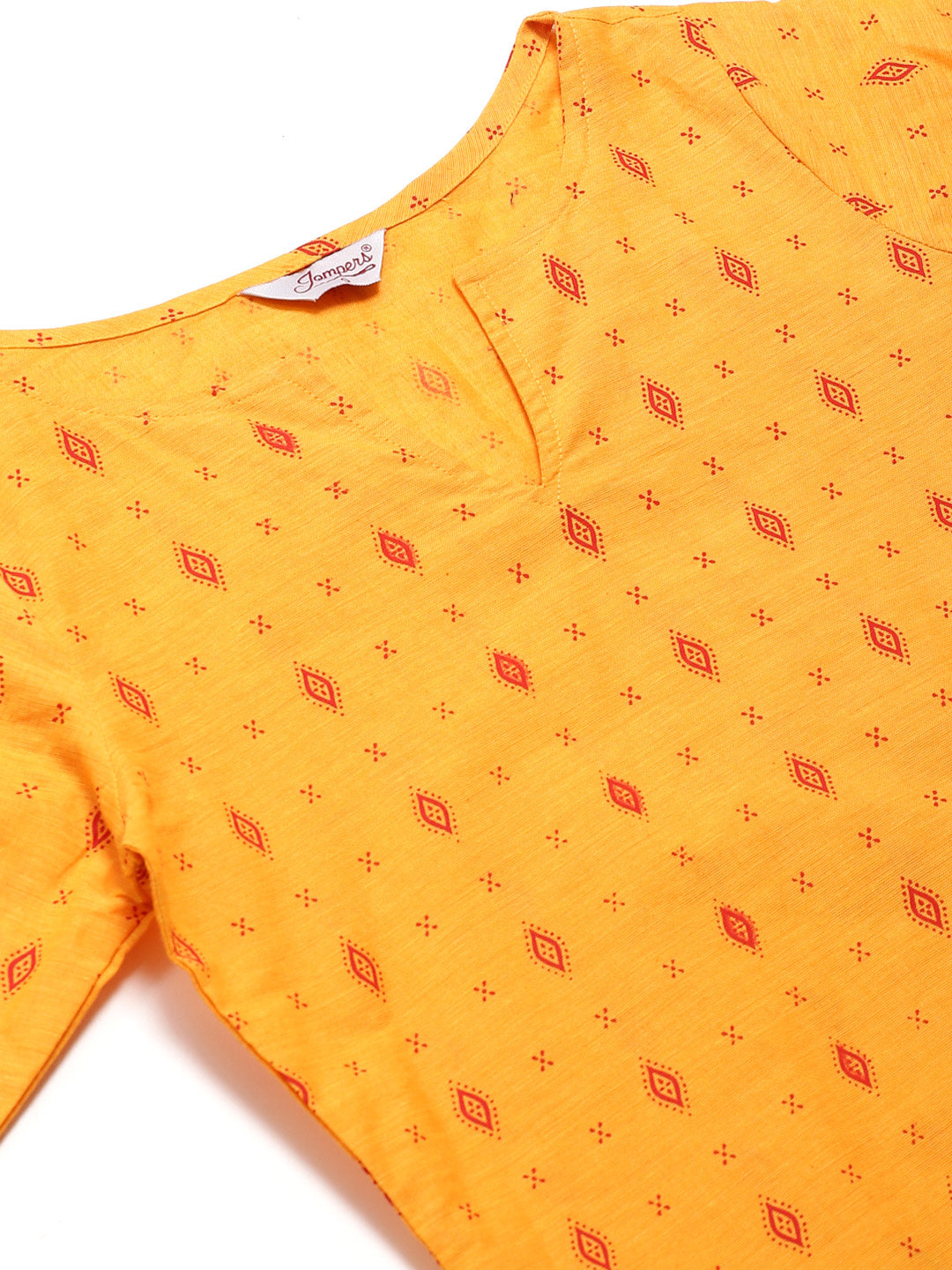 Jompers Women Yellow Printed Kurta with Trousers