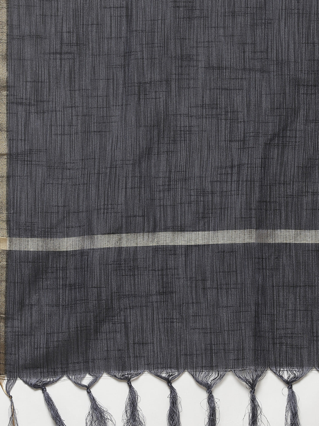 Jompers Women Navy Blue & Charcoal Grey Self Design Kurta with Trousers & Dupatta