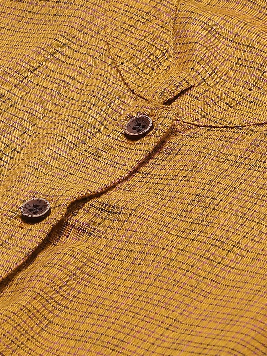Jompers Women Mustard & Beige Self Checked Kurta with Trousers & Dupatta