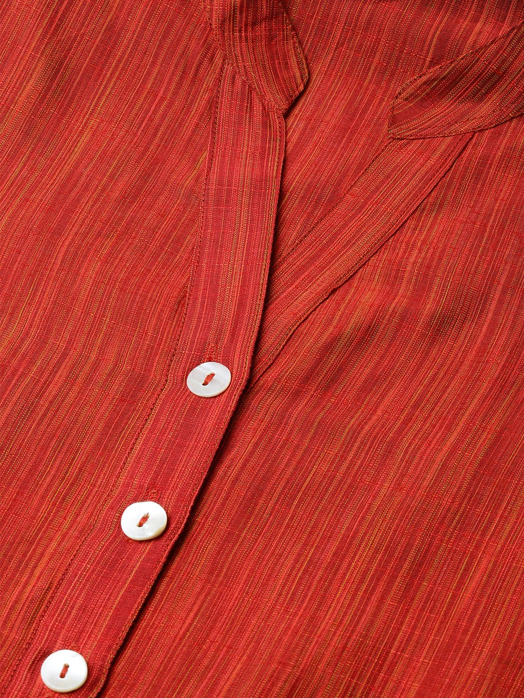 Jompers Women Red & Black Self-Striped Kurta with Trousers & Dupatta