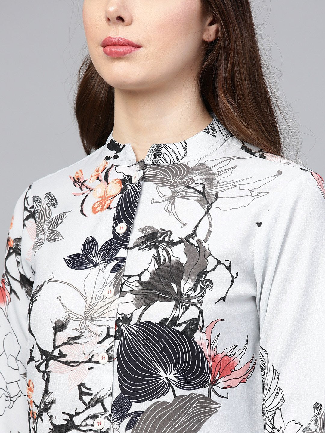 Jompers Women Blue & Black Printed Summer-cool A-line Kurta