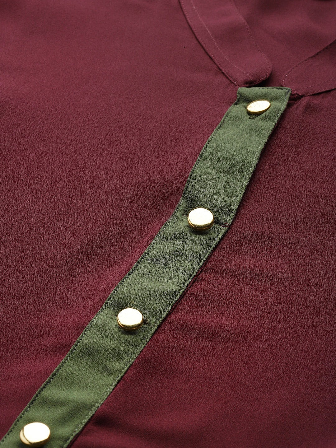 Jompers Women Purple & Green Solid A-line Kurta