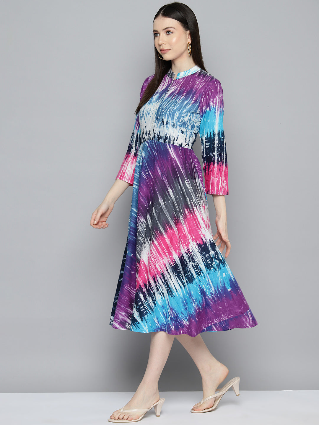 Jompers Women's Ombre effect flared dress - Purple