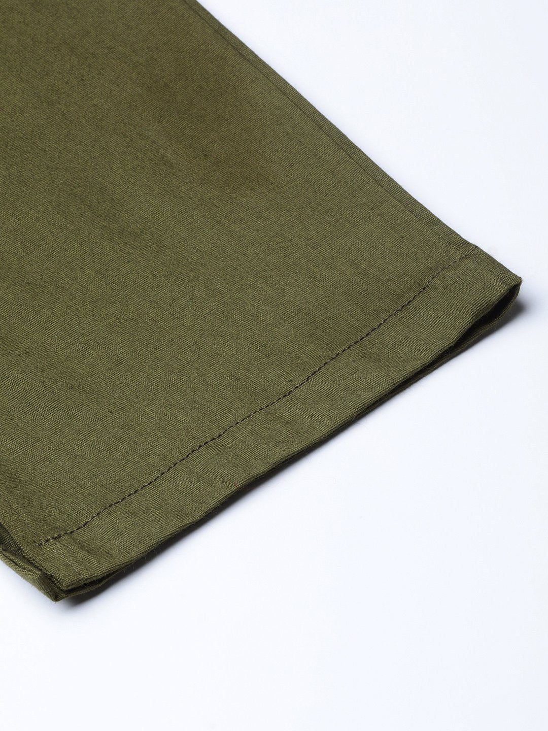 Jompers Women Olive Green Smart Slim Fit Solid Regular Trousers 
