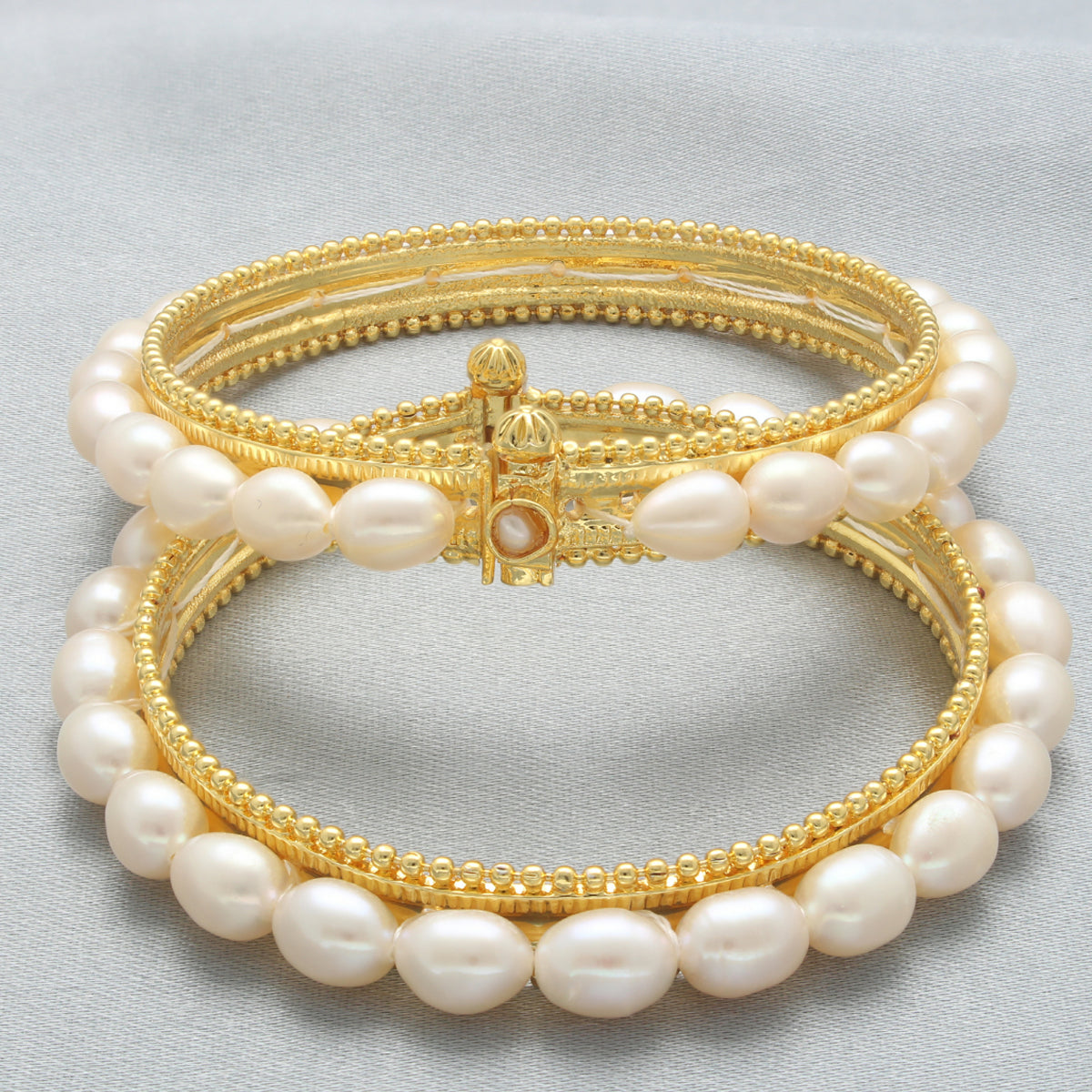 J Pearls Elegant Pearl Bangles 