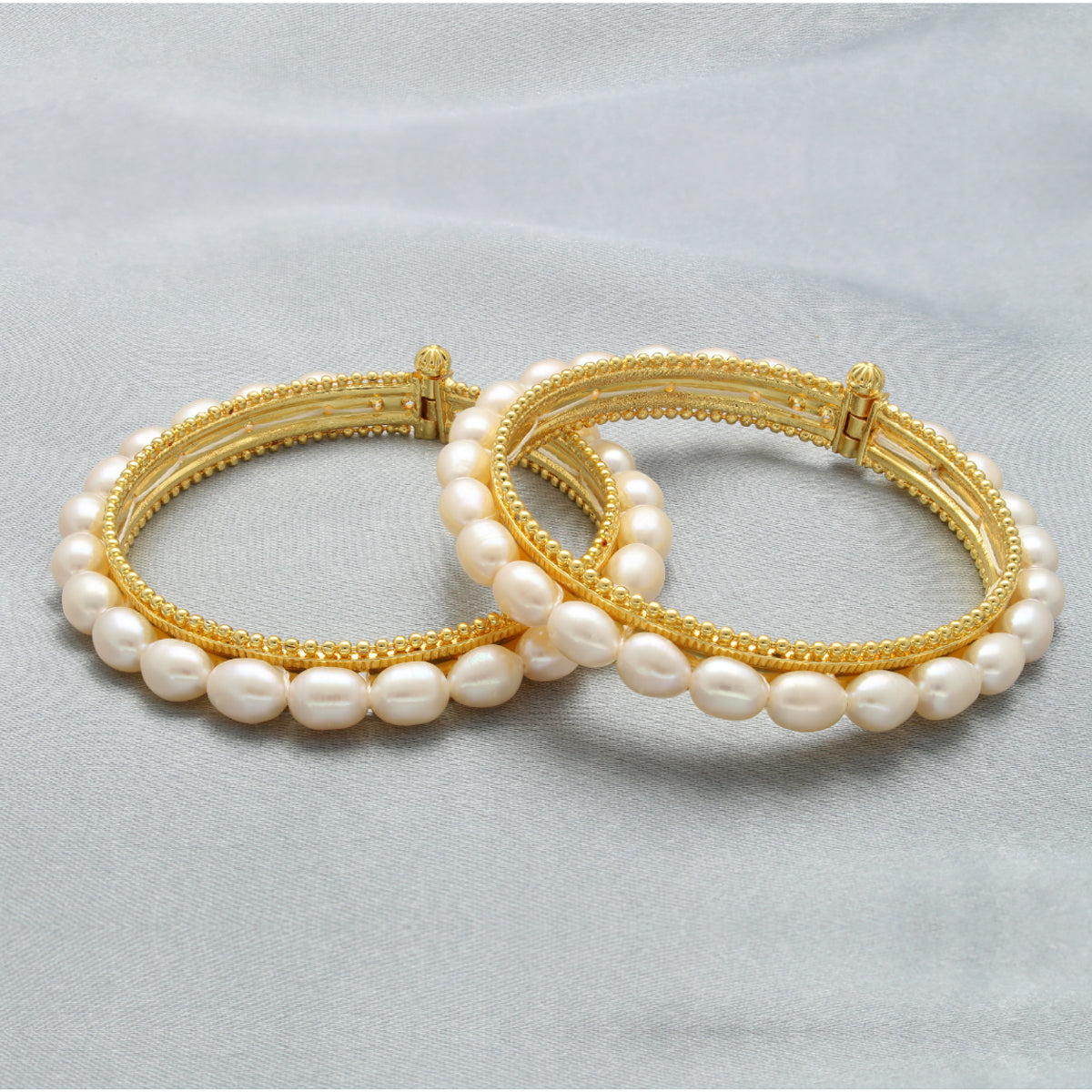 J Pearls Elegant Pearl Bangles 